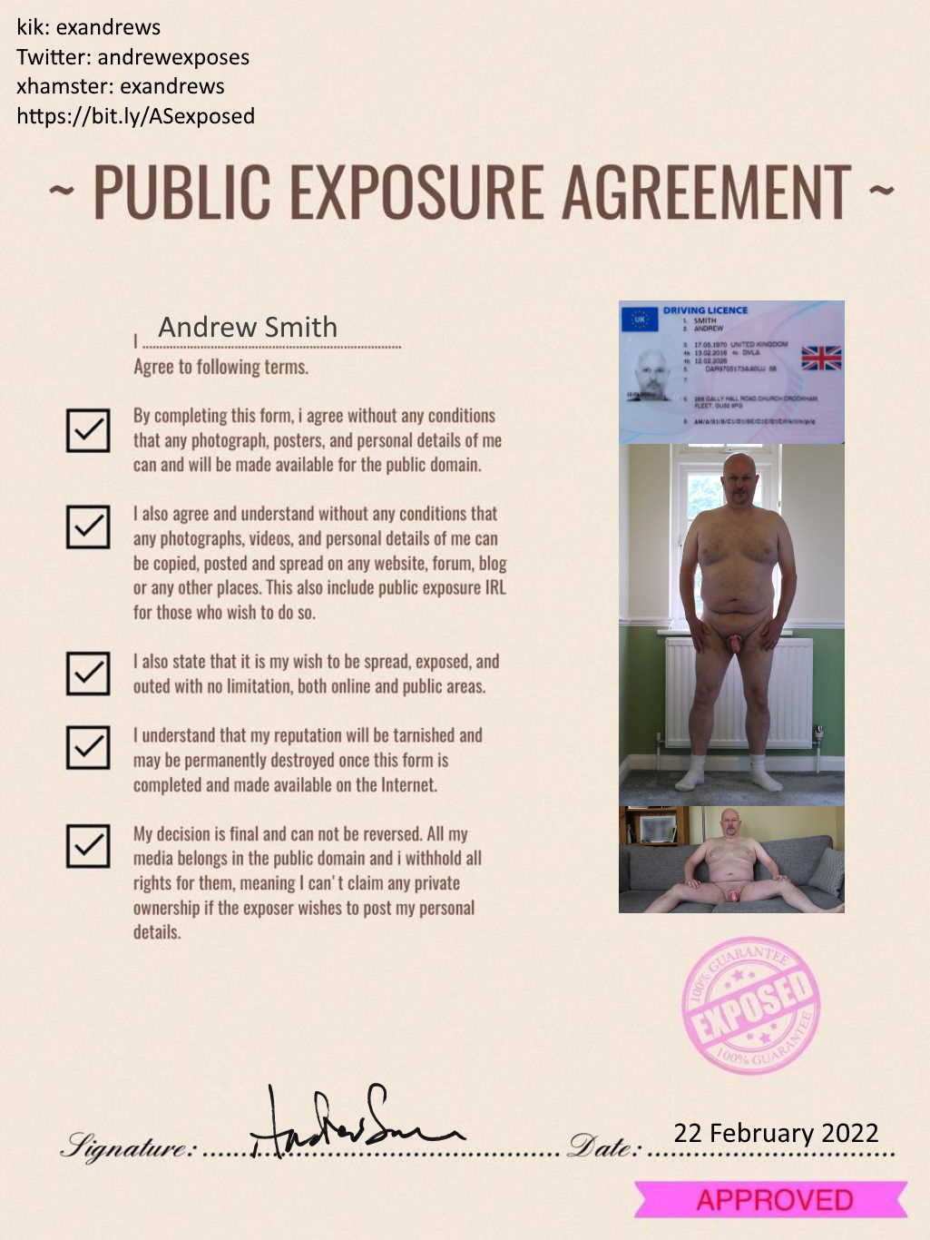public exposure agreement