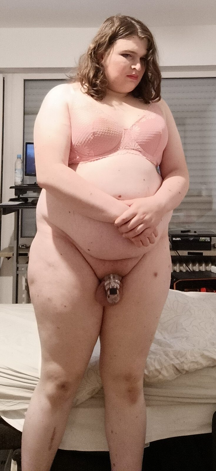 cute BBW sissy exposed