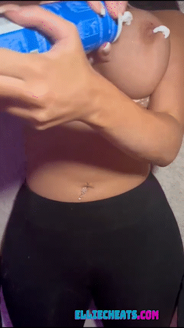 Horny teen gets a massive cumshot