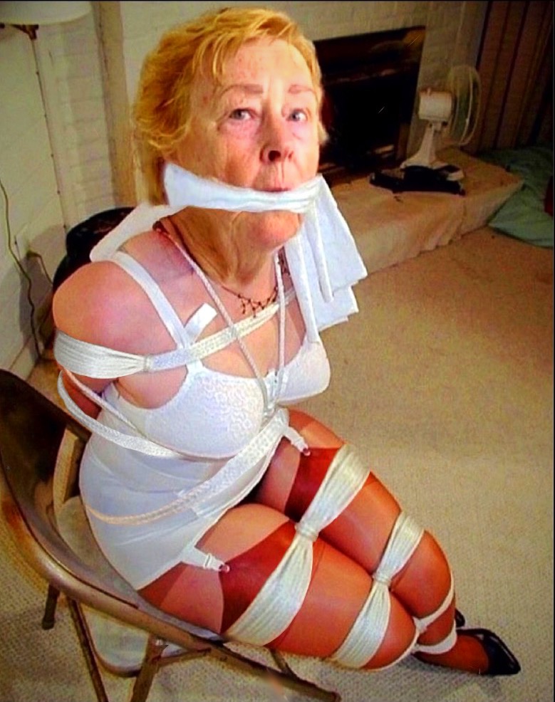 Slut Bound and Gagged with Arms and Legs Tied very Tight Damsel in Distress by Neighbour John