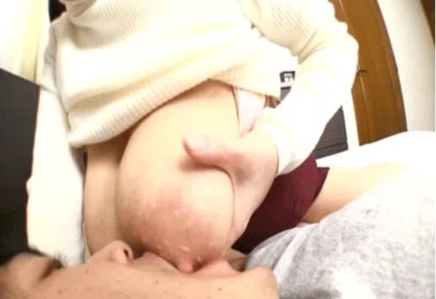You've been ogling my tits all evening. Now give them a good suck.