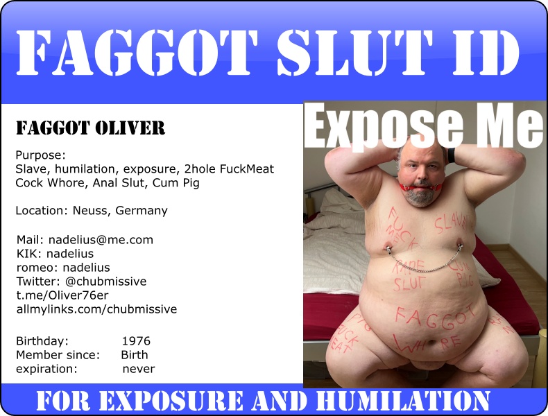 PICunt com Oliver @chubmissive Fat Faggot Slut ID exposed 