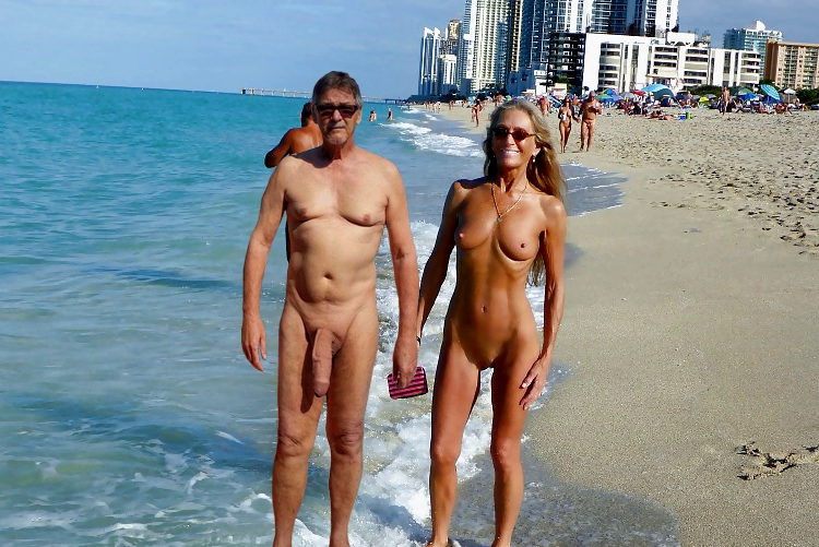 True nudist flashing cock with milfs