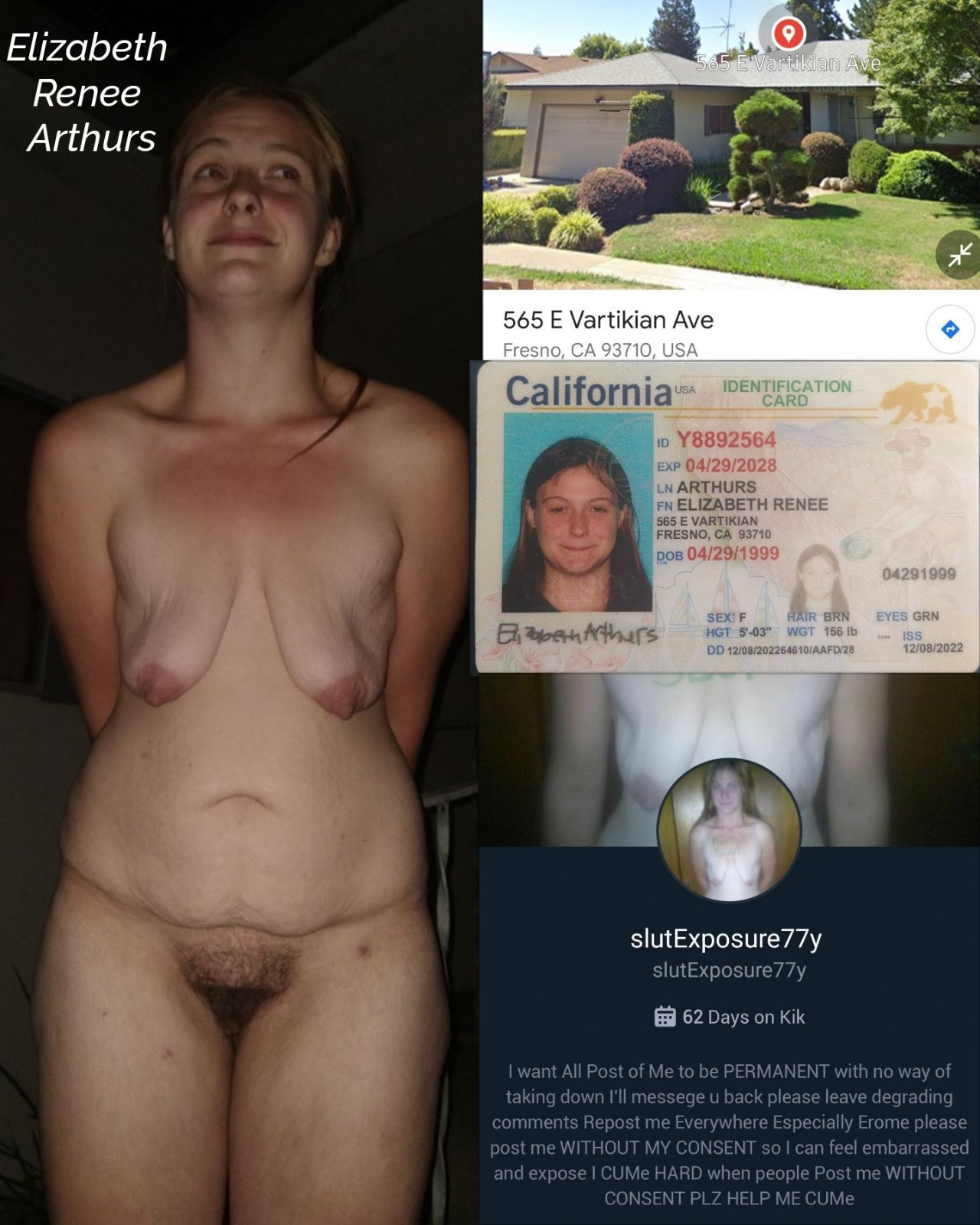 Elizabeth R Arthurs exposed slut