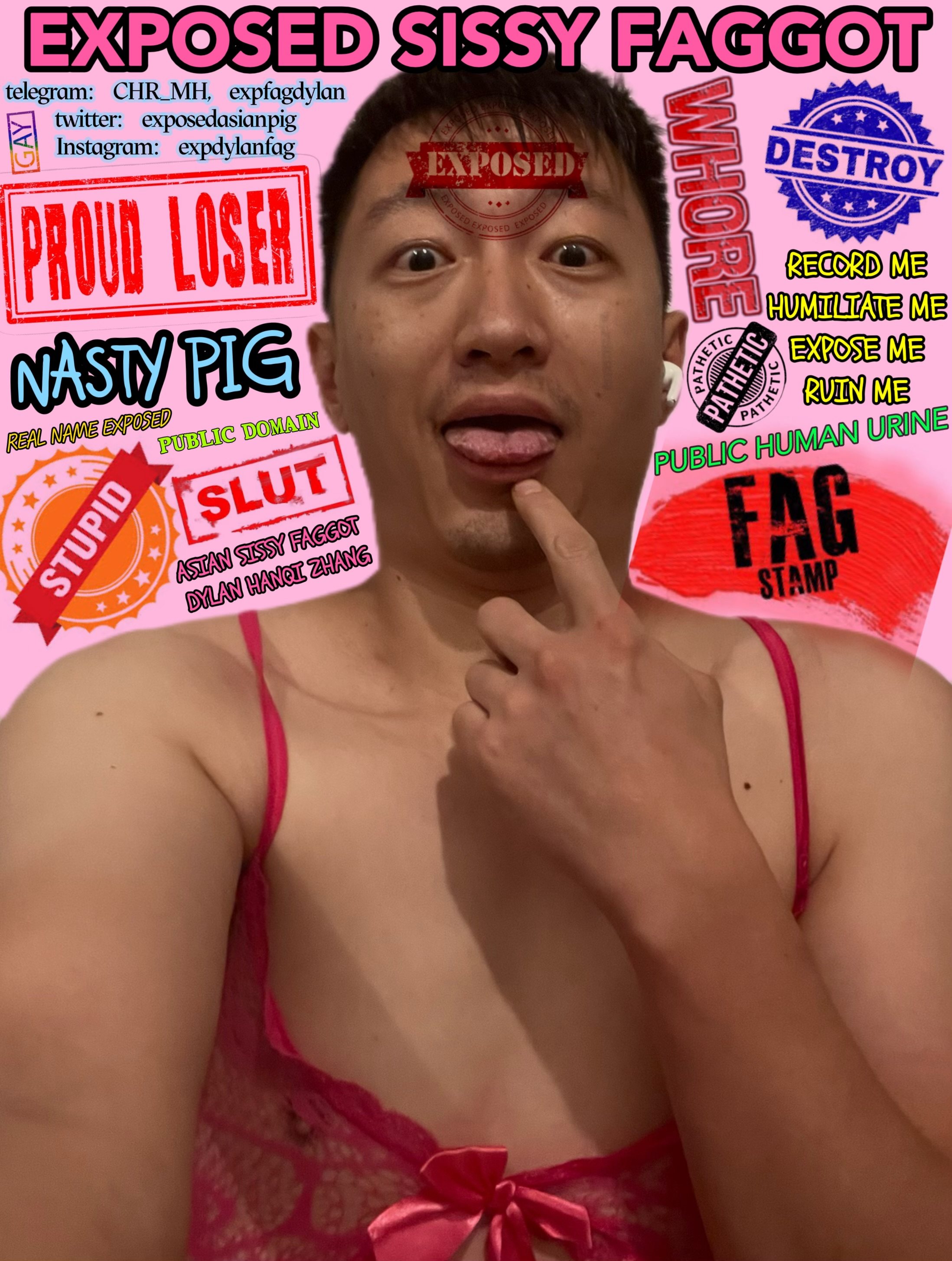 PICunt com PERMANENTLY EXPOSED ASIAN FAG DYLAN HANQI ZHANG 