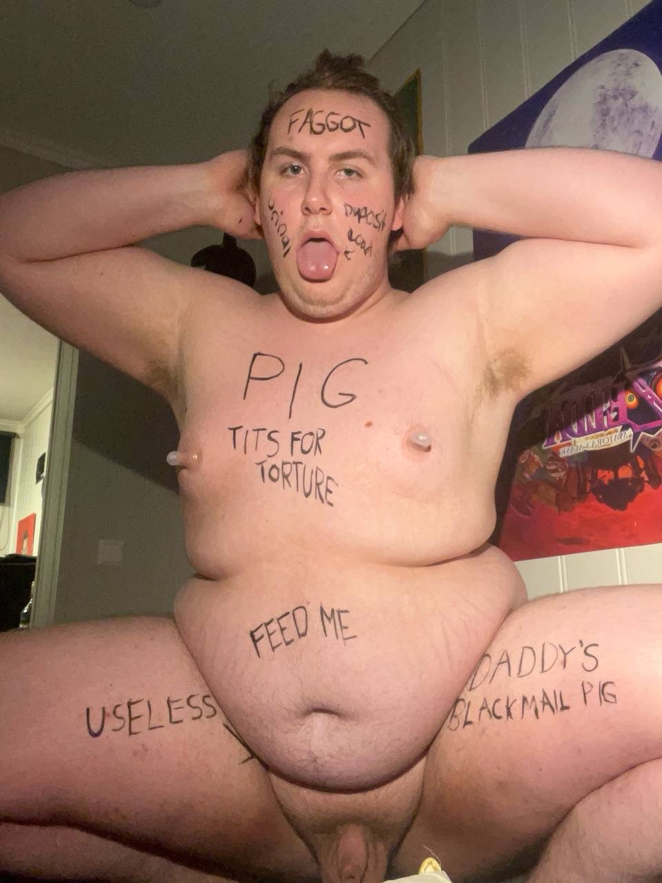 PICunt com Bastian The Fat Exposed Faggot 