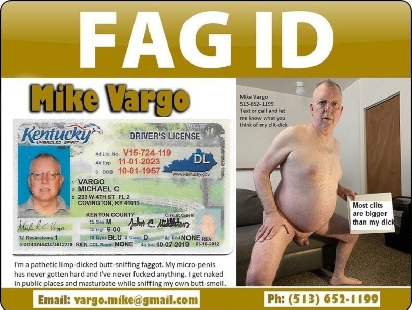 PICunt com Shiteating faggot Mike Vargo is exposed online forever 