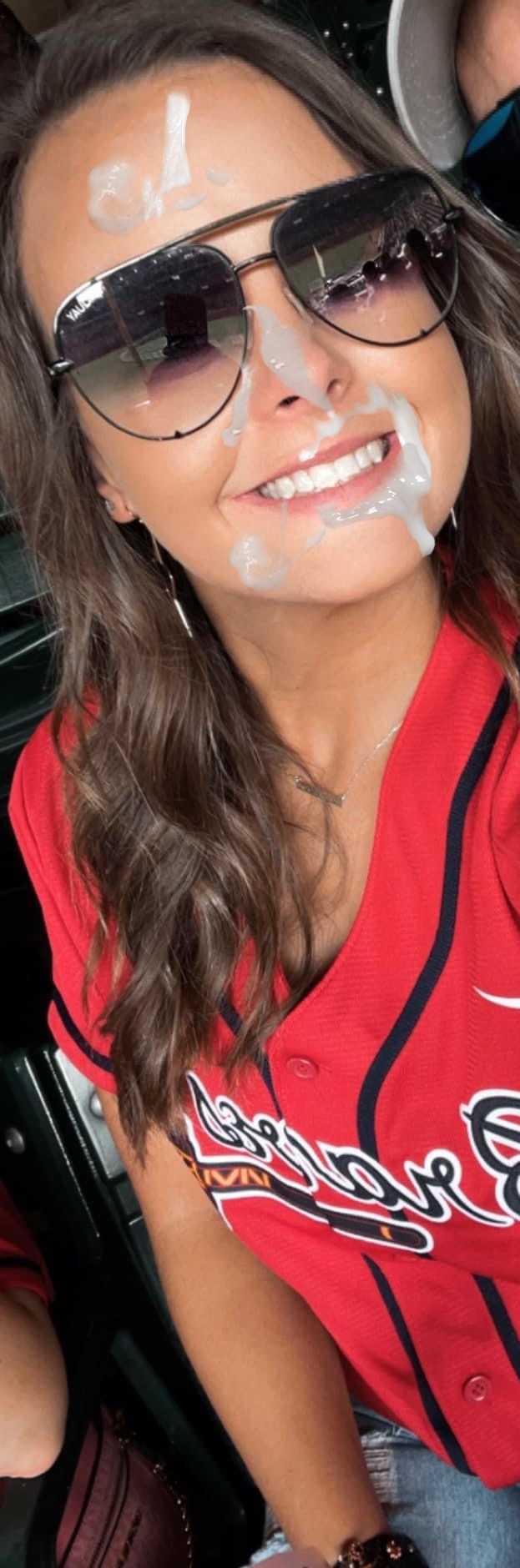 Nothing like getting a facial during a braves gane