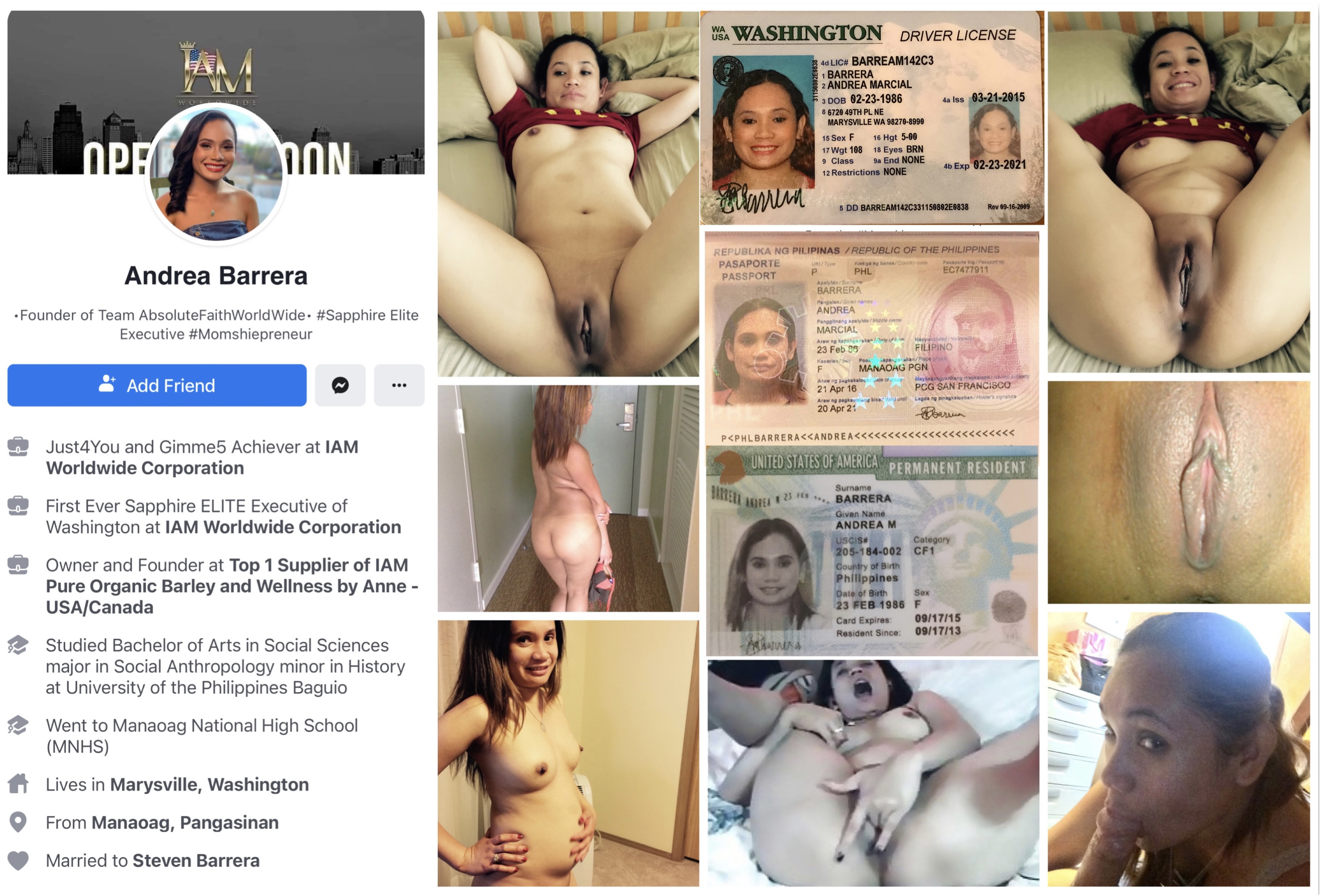 PICunt.com - Filipina Webslut Andrea Barrera from Marysville, WA Exposed