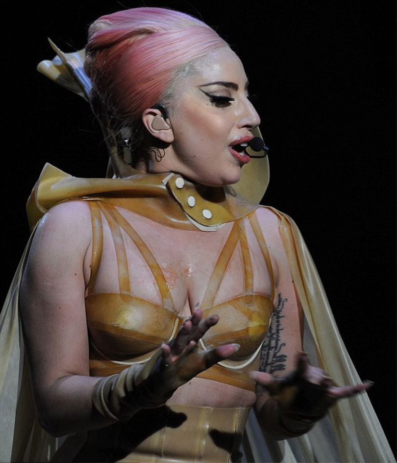 Lady Gaga's See Thru to Pasties on Stage