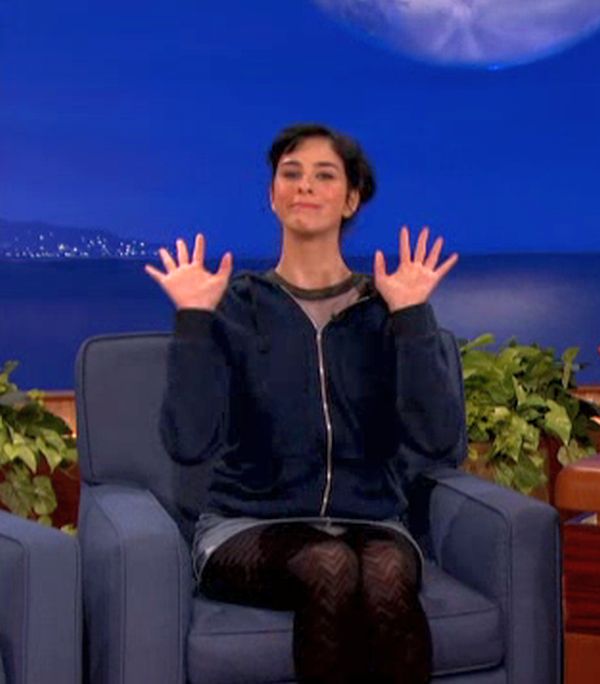 Sarah Silverman Panty Peek On The Conan O Brien Show. Thanks To Nick B.