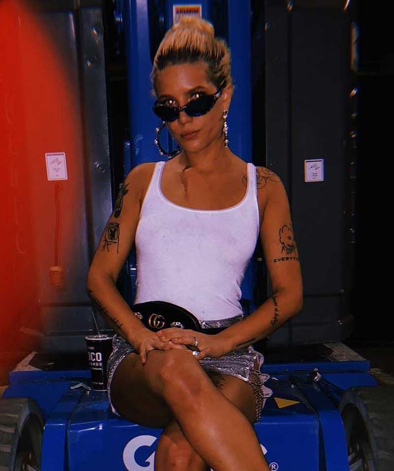 Halsey Braless in Slightly See Through Tanktop