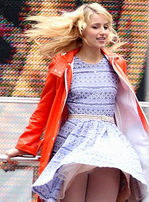 Dianna Agron Panty Peek