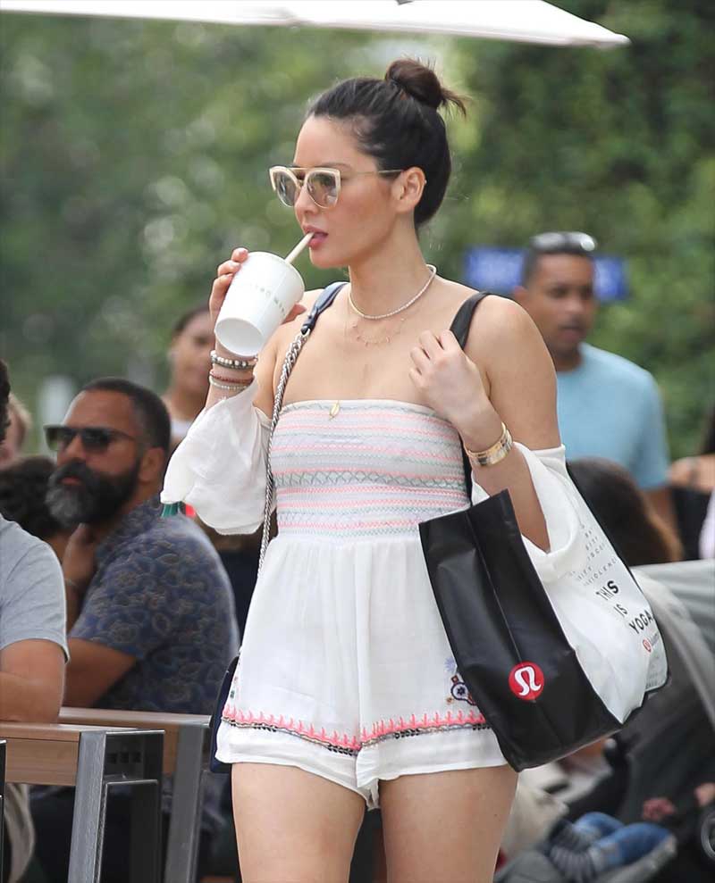 Olivia Munn Nipples in See Through Jumpsuit