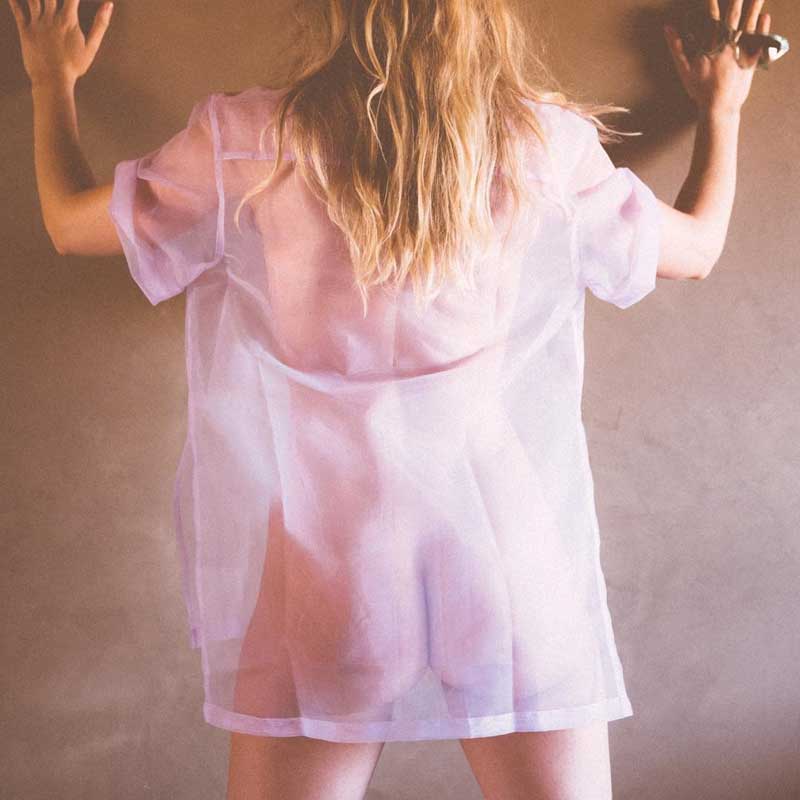 Amanda AJ Michalka Bare Ass in Sheer Pink Robe