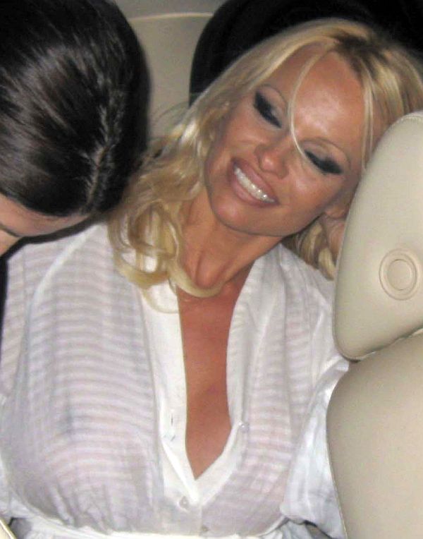Pam Anderson Dress Shows Off Nipples