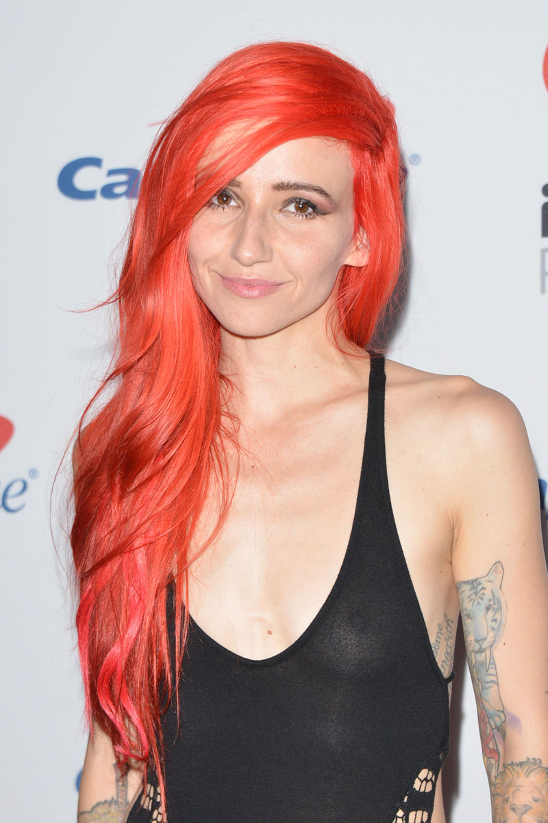 Lights Caught Braless in See Through Black Dress