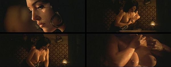 Monica Bellucci Bathes Her Breasts