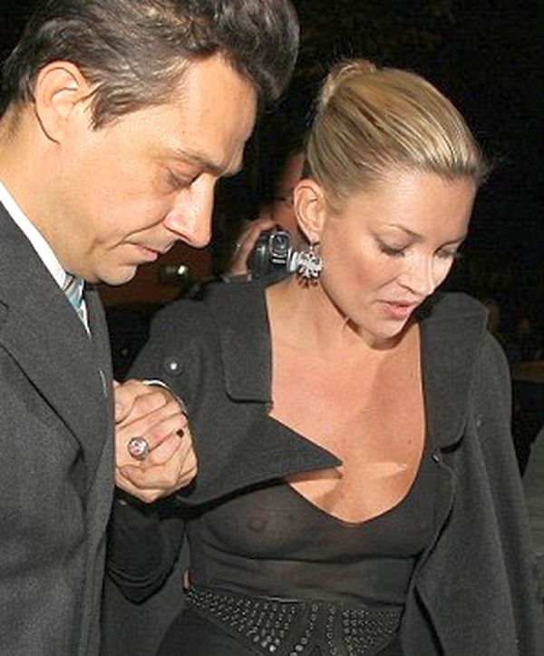 Kate Moss See Through Nipple Shots