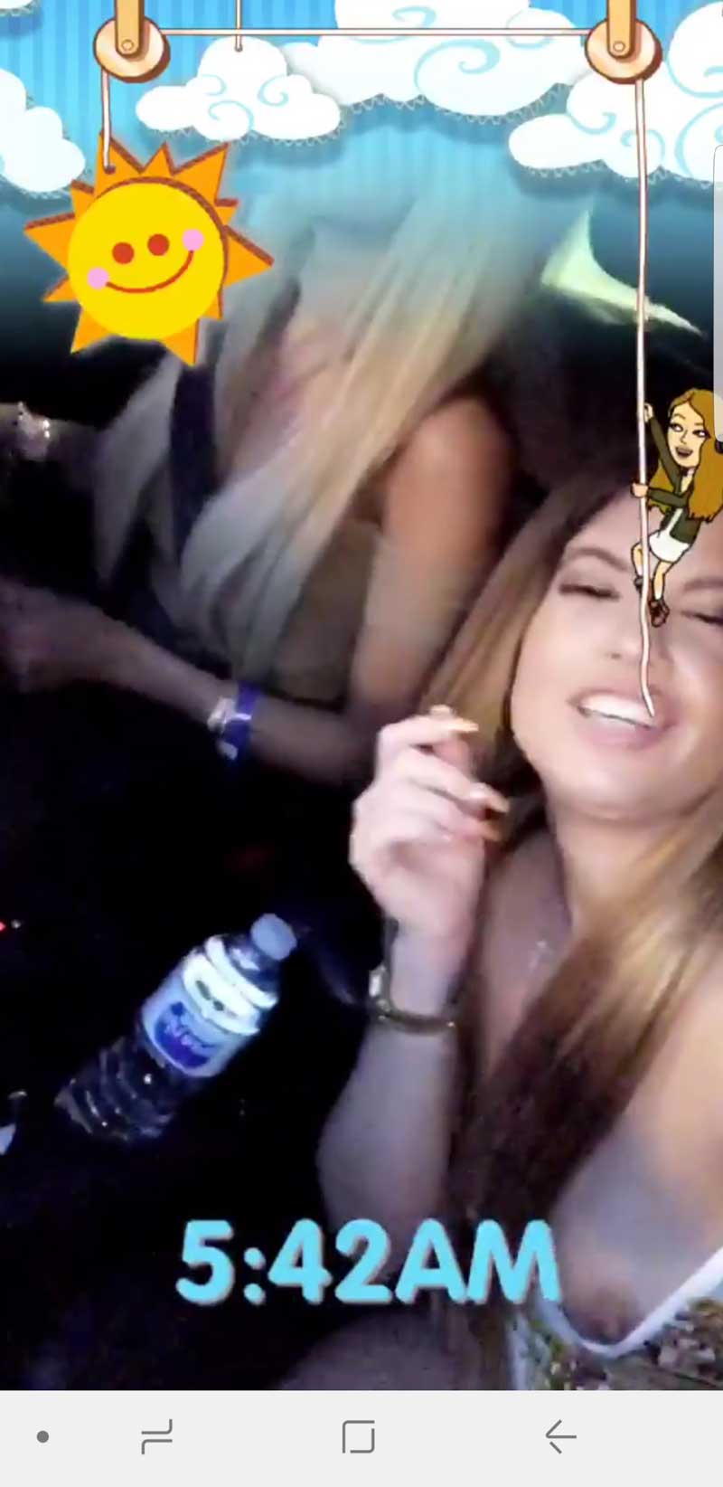 Chanel West Coast Slips a Nip on her Snapchat