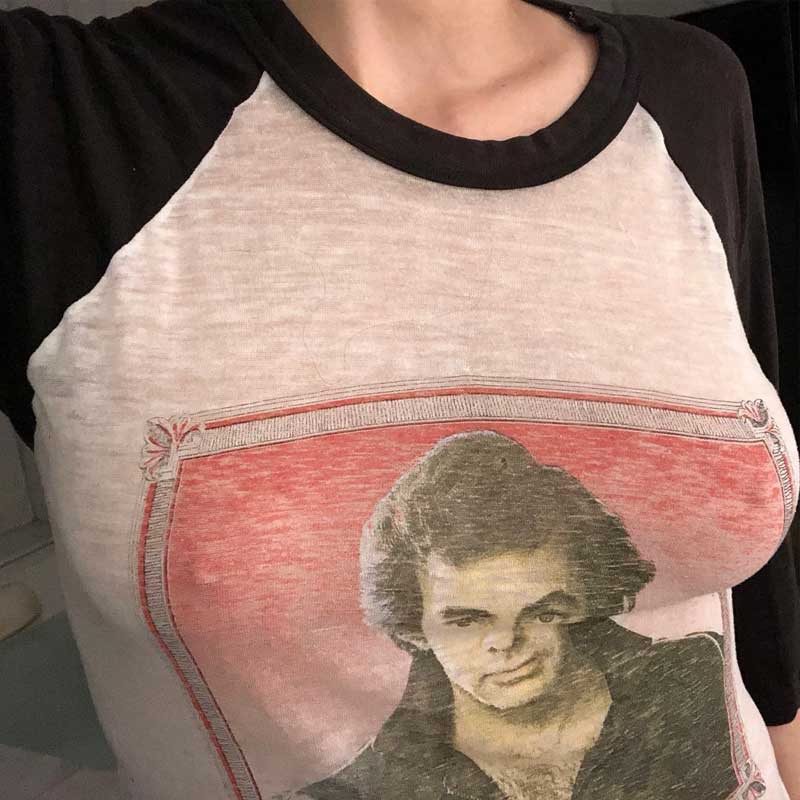 Sarah Silverman Braless Nipples in Neil Diamond Shirt
