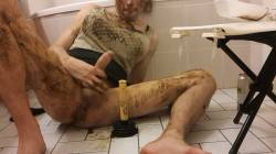 Dirty sissy scat masturbation