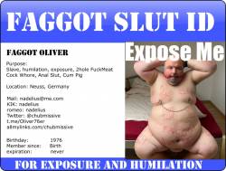 PICunt com Oliver @chubmissive Fat Faggot Slut ID exposed 