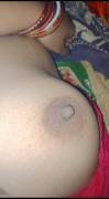 Indian woman big size boob cute nipple