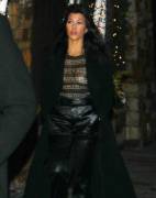 Kourtney Kardashian No Bra in See-Through Top