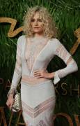 Pixie Lott Nipples Slightly Visible in White Dress