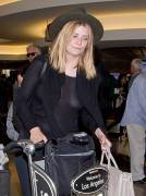 Mischa Barton Braless in See Through Shirt