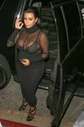 Kim Kardashian Pregnant See Through Boobs