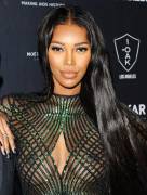 Jessica White Braless in See Through Dress