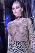 Elsa Hosk on the Runway in a See Through Dress
