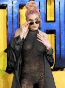 Roshelle Braless in Sheer Jumpsuit