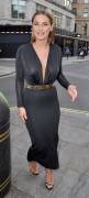 Sam Faiers Braless in See Through Black Dress