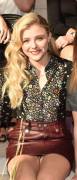 Chloe Moretz Slight Pantie Upskirt Peek