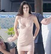 Sara Sampaio Nipples in See Through Outfit