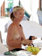Tamara Beckwith Caught Topless at the Beach