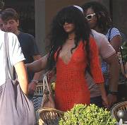 Is Rihanna Butt Naked Under This See Thru Dress?