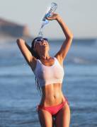 Jenna Chapple Wet White Tee & Cameltoe Bikini Bottoms