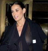 Demi Moore See Through Dress Exposes A Very Large Nipple