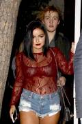 Ariel Winter in Sheer Top and Bra