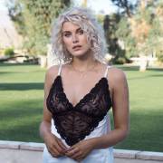 Ashley James Nipples in Lingere Shoot