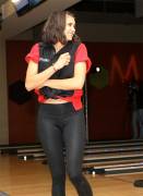 Nina Dobrev Cameltoe in Black Tights