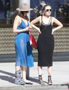 Rumer Willis See Through Skirt to Blue Lace Panties