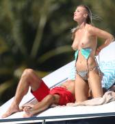 Joanna Krupa Topless on a Yacht