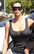Kim Kardashian Forgot to Wear A Bra