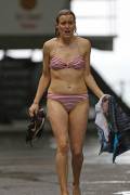 Taylor Schilling Soaking Wet in See Through Bikini