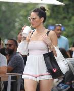 Olivia Munn Nipples in See Through Jumpsuit